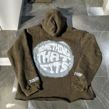 Vintage "Something That Fits" Hoodie - Olive Green